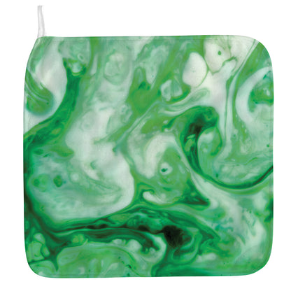Green Acid Melt Print Hand Towel