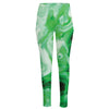 Green Acid Melt Print High-Waisted Pocket Leggings