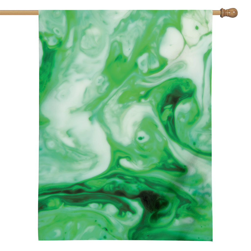 Green Acid Melt Print House Flag