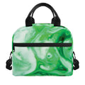 Green Acid Melt Print Insulated Lunch Bag