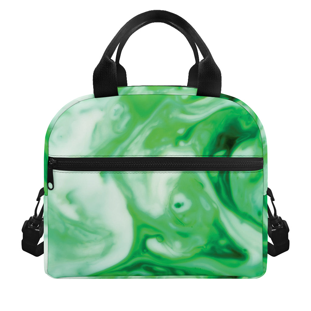 Green Acid Melt Print Insulated Lunch Bag
