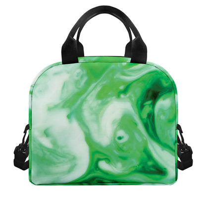 Green Acid Melt Print Insulated Lunch Bag