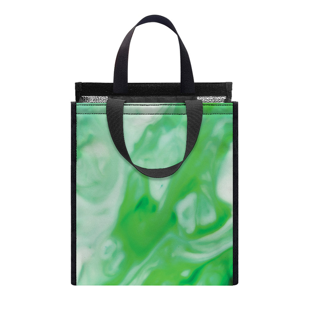 Green Acid Melt Print Insulated Lunch Tote