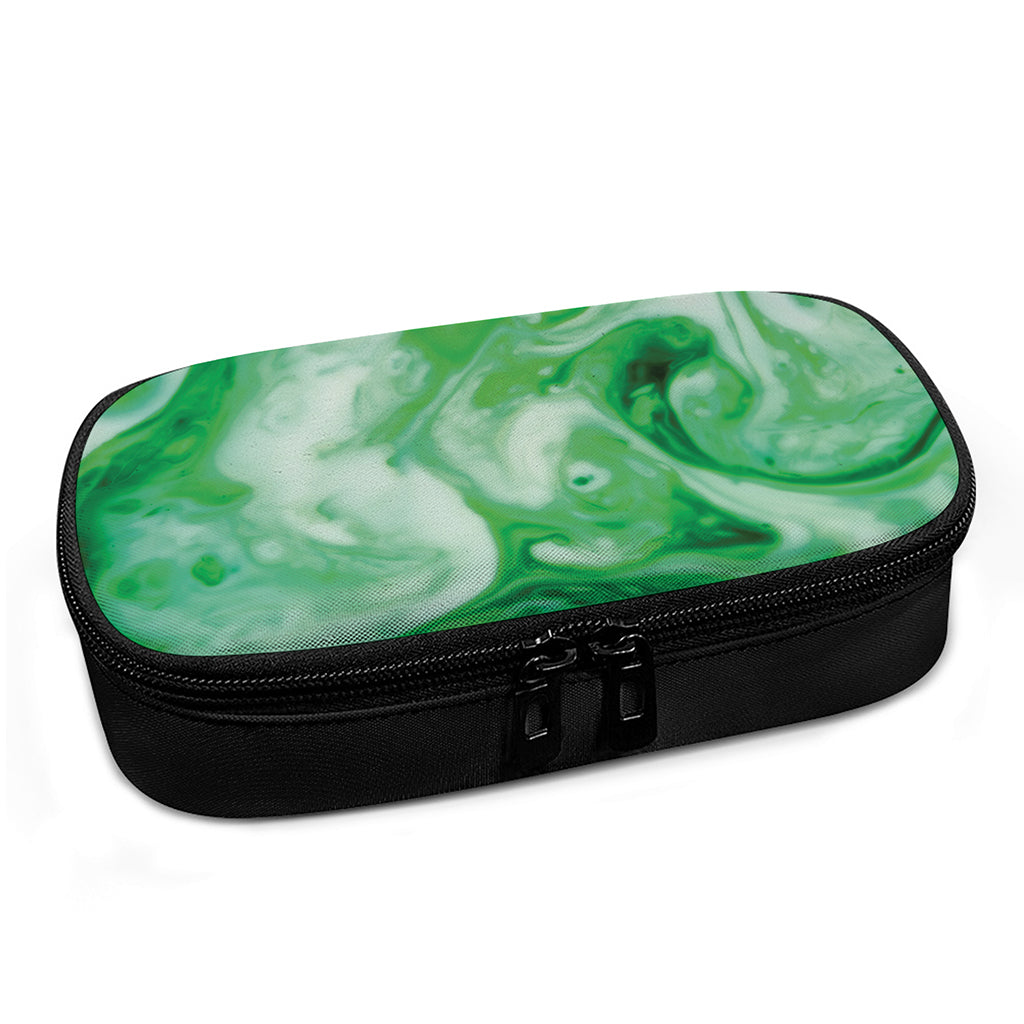 Green Acid Melt Print Insulin Cooler Travel Case