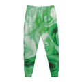 Green Acid Melt Print Jogger Pants
