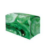 Green Acid Melt Print Leather Tissue Box Cover