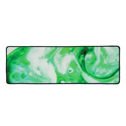 Green Acid Melt Print Long Kitchen Mat