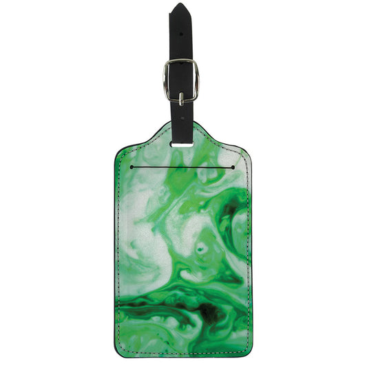 Green Acid Melt Print Luggage Tag