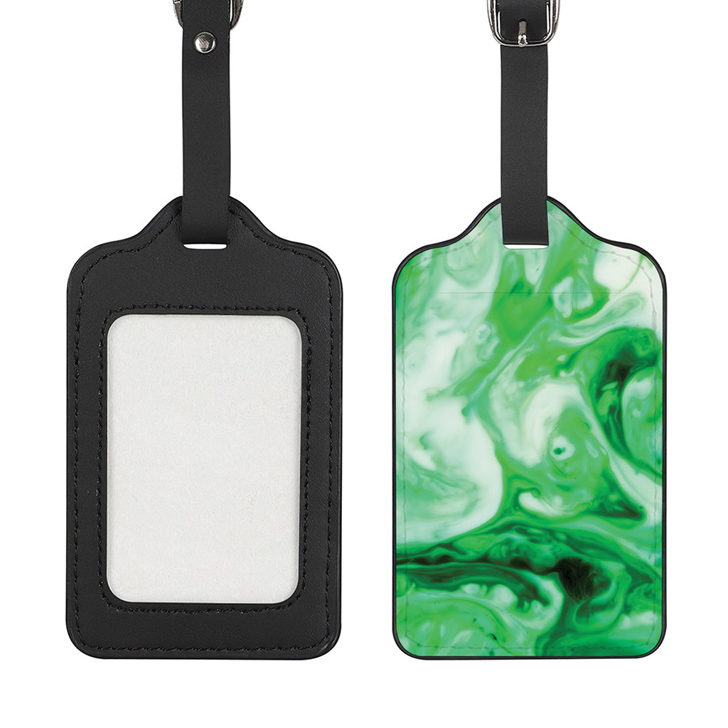 Green Acid Melt Print Luggage Tag
