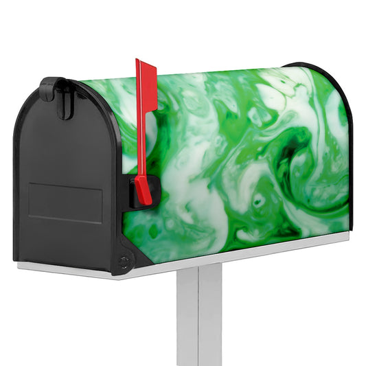 Green Acid Melt Print Mailbox Cover