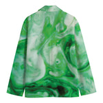 Green Acid Melt Print Men's Blazer