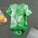 Green Acid Melt Print Men's Bodysuit