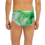 Green Acid Melt Print Men's Briefs
