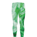 Green Acid Melt Print Men's Leggings