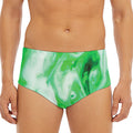 Green Acid Melt Print Men's Triangle Swim Briefs