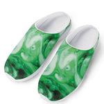 Green Acid Melt Print Mesh Casual Shoes