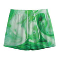Green Acid Melt Print Mesh Shorts