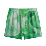 Green Acid Melt Print Mesh Shorts