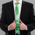 Green Acid Melt Print Necktie
