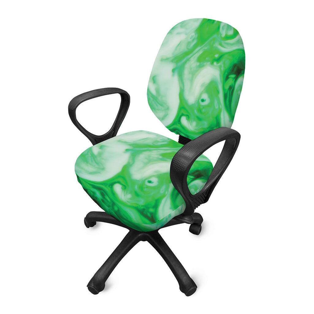 Green Acid Melt Print Office Chair Cover