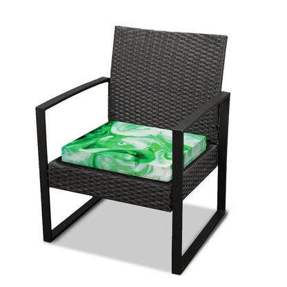 Green Acid Melt Print Outdoor Seat Cushion Cover
