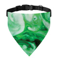 Green Acid Melt Print Over The Collar Dog Bandana