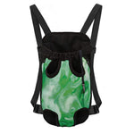 Green Acid Melt Print Pet Carrier Backpack
