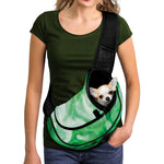 Green Acid Melt Print Pet Sling Carrier