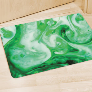 Green Acid Melt Print Polyester Doormat