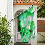 Green Acid Melt Print Polyester Flag