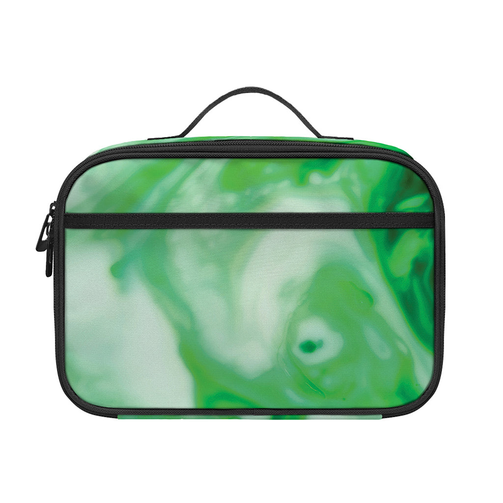 Green Acid Melt Print Portable Lunch Bag