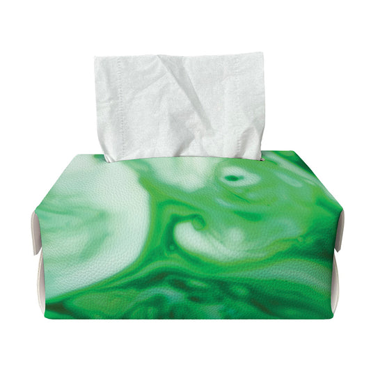 Green Acid Melt Print Rectangle Tissue Box Cover
