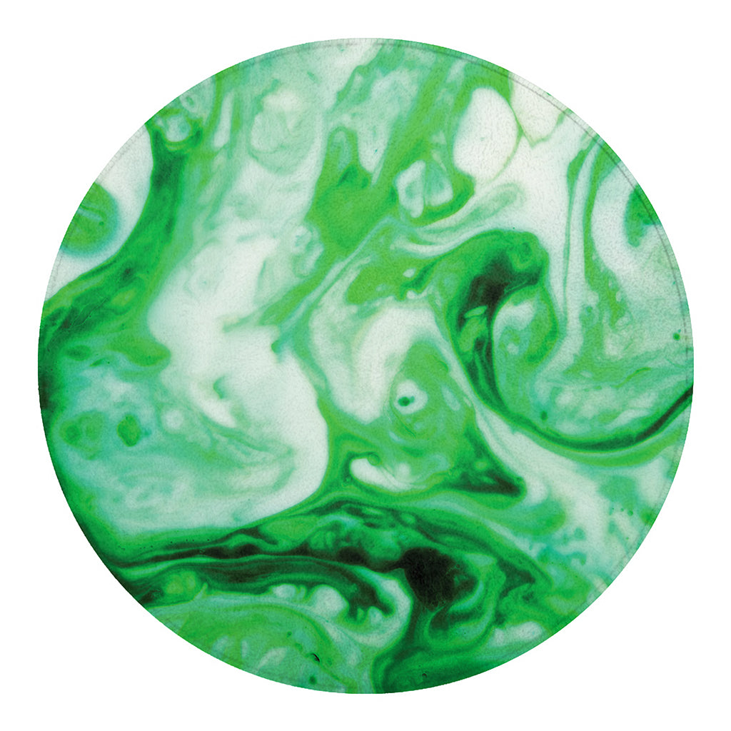 Green Acid Melt Print Round Blanket