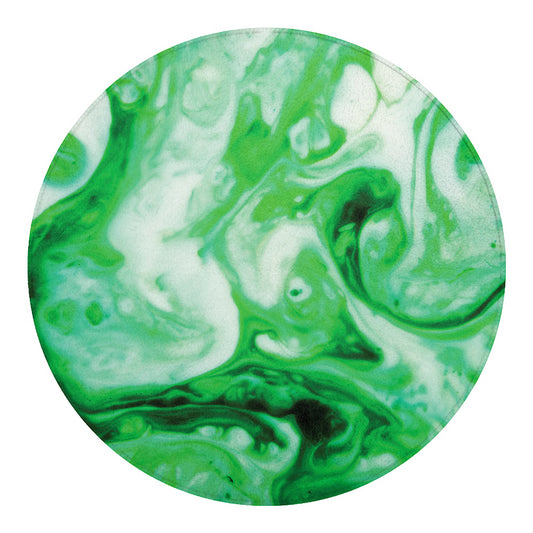Green Acid Melt Print Round Blanket