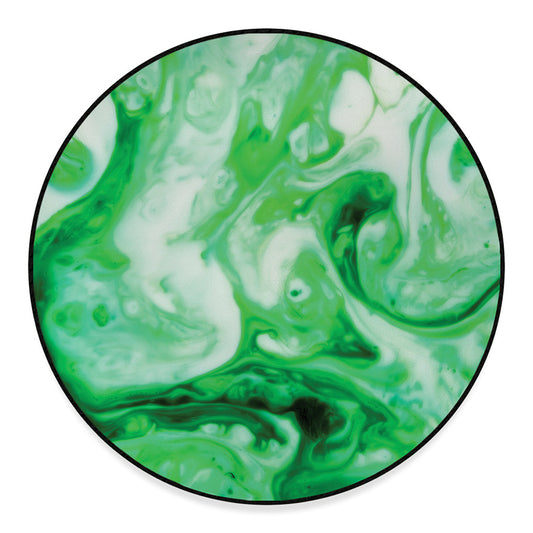 Green Acid Melt Print Round Floor Mat