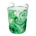 Green Acid Melt Print Round Laundry Basket