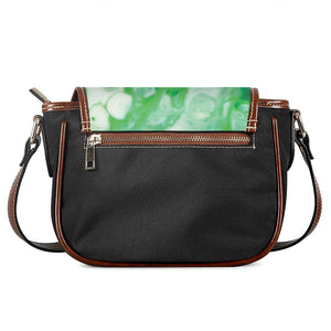 Green Acid Melt Print Saddle Bag