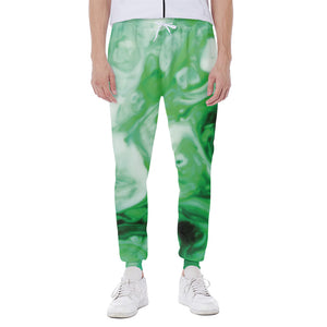 Green Acid Melt Print Scuba Joggers