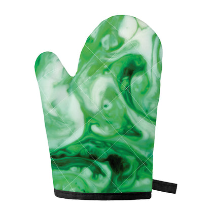 Green Acid Melt Print Single Oven Mitt