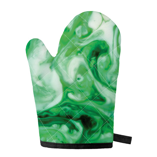 Green Acid Melt Print Single Oven Mitt