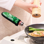 Green Acid Melt Print Skillet Handle Cover