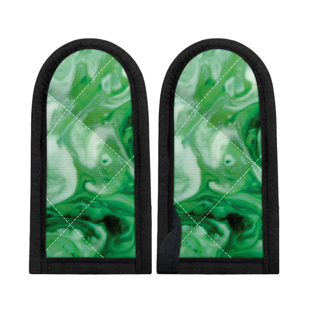 Green Acid Melt Print Skillet Handle Cover