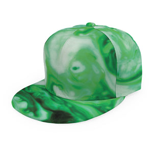 Green Acid Melt Print Snapback Cap