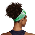 Green Acid Melt Print Sports Headband