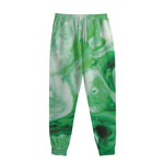 Green Acid Melt Print Sweatpants