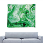 Green Acid Melt Print Tapestry