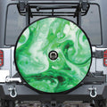 Green Acid Melt Print Tire Cover With Camera Hole