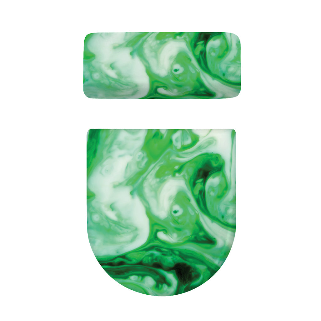 Green Acid Melt Print Toilet Lid And Tank Cover Set