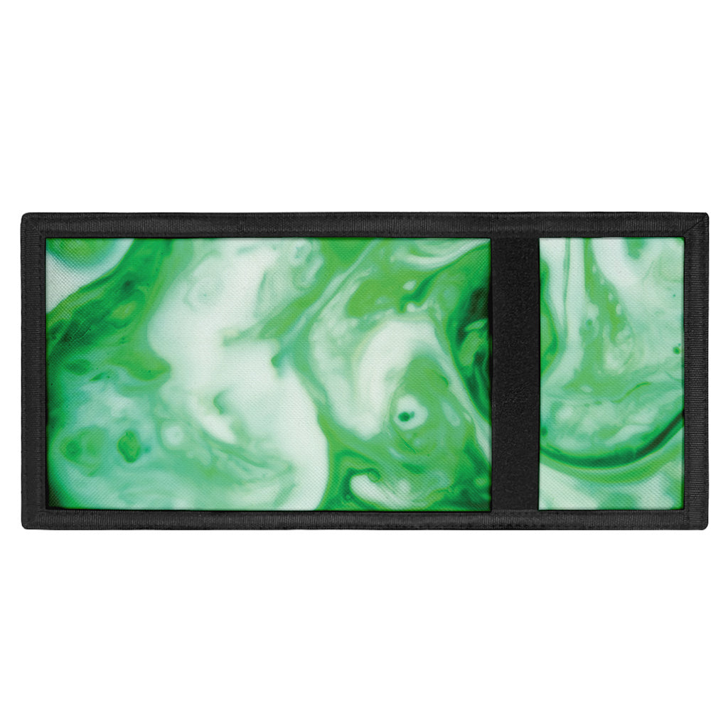 Green Acid Melt Print Trifold Wallet