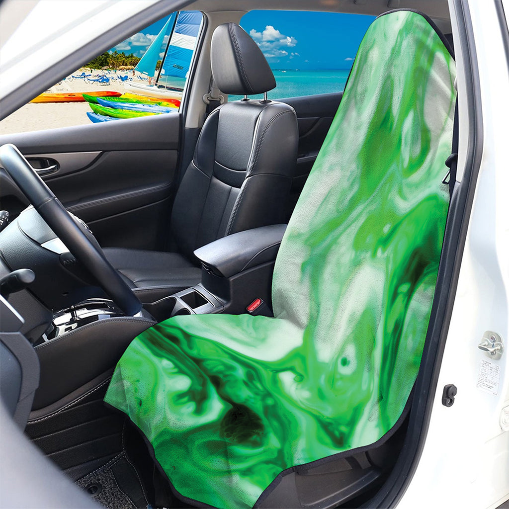 Green Acid Melt Print Waterproof Car Seat Cover